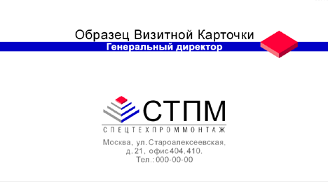 визитка: «Спецтехпроммонтаж» #rm4z*